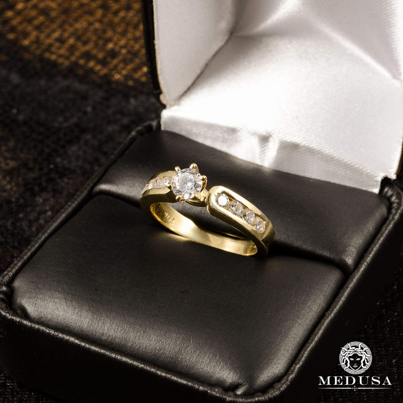 14K Gold Diamond Ring | Trinity Engagement Ring Set F3 - MA0724