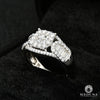 14K Gold Diamond Ring | Trinity Set F5 Engagement Ring - 1.50CT White Gold Baguette Solitaire Ring