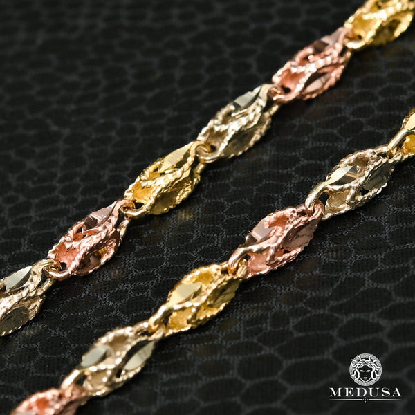 10K Gold Necklace | Turkish Rope 3 Tons Women's Necklace | Medusa