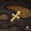 10K Gold Pendant | Voxel Cross Pendant X2 Small