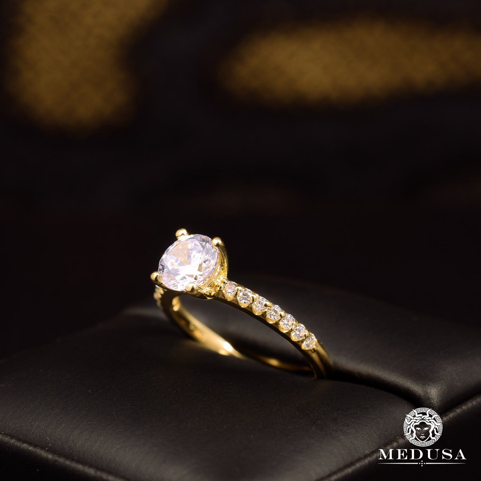 10K Gold Ring | Women's Ring Zirconia F27 Yellow Gold