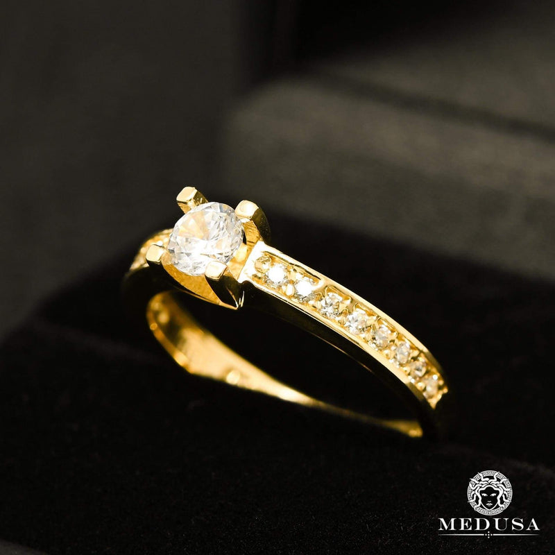 10K Gold Ring | Woman Ring Zirconia F32 Yellow Gold