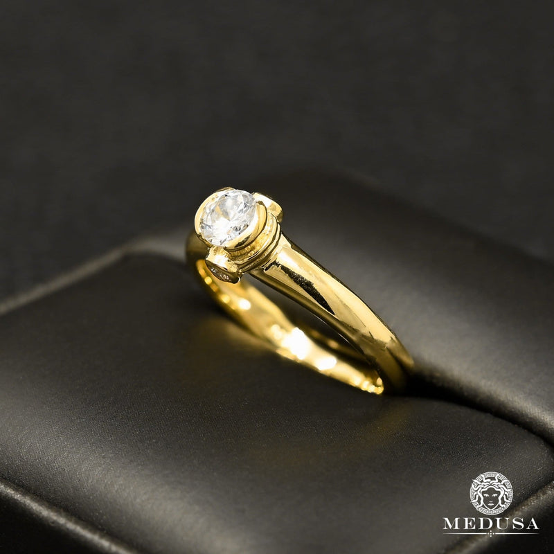 10K Gold Ring | Women&#39;s Ring Zirconia F40 Yellow Gold