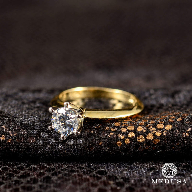 10K Gold Ring | Woman Ring Zirconia F7 Yellow Gold